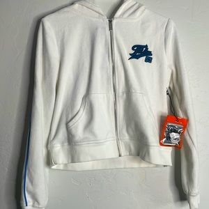 White and blue, Forever 21, zip up hoodie, Small